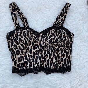 Leopard  Busty Crop Top